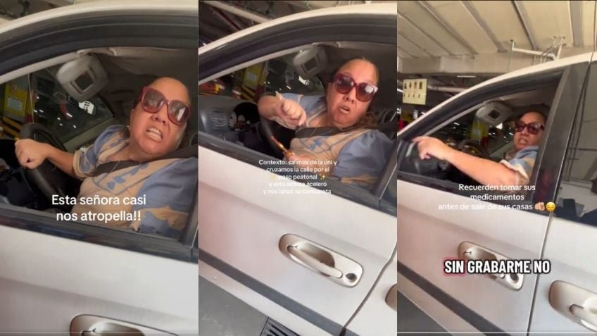 “Cuando aprendas a cruzarte me avisas”: Mujer lanza camioneta a jóvenes y asegura que los peatones no tienen prioridad