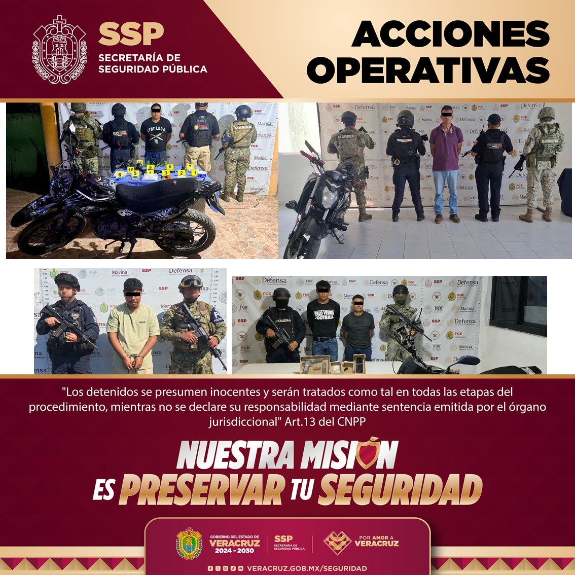 En operativos, aseguramiento de alrededor de 300 dosis de presuntas sustancias ilícitas y recuperación de 16 vehículos